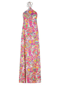 HALTERNECK MAXI DRESS