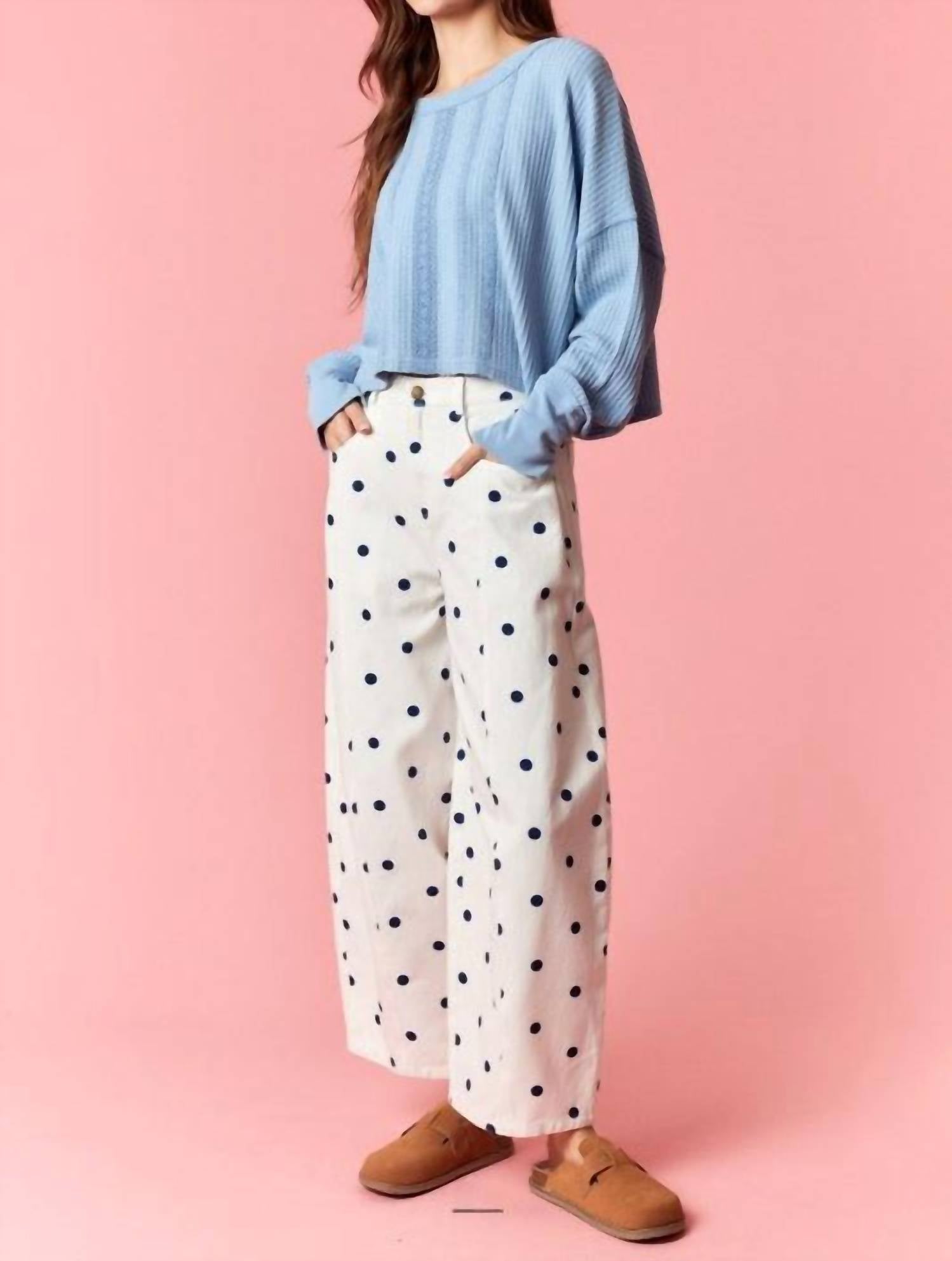 Peach Love - Polka Dot Pants