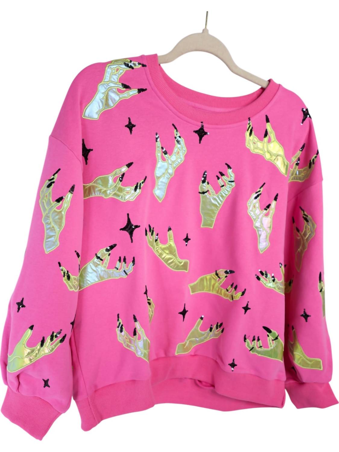 Queen Of Sparkles - Women's Witch Hand Sweatshirt