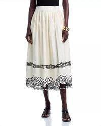 Elie Tahari - Poppy Embroidered Midi Skirt