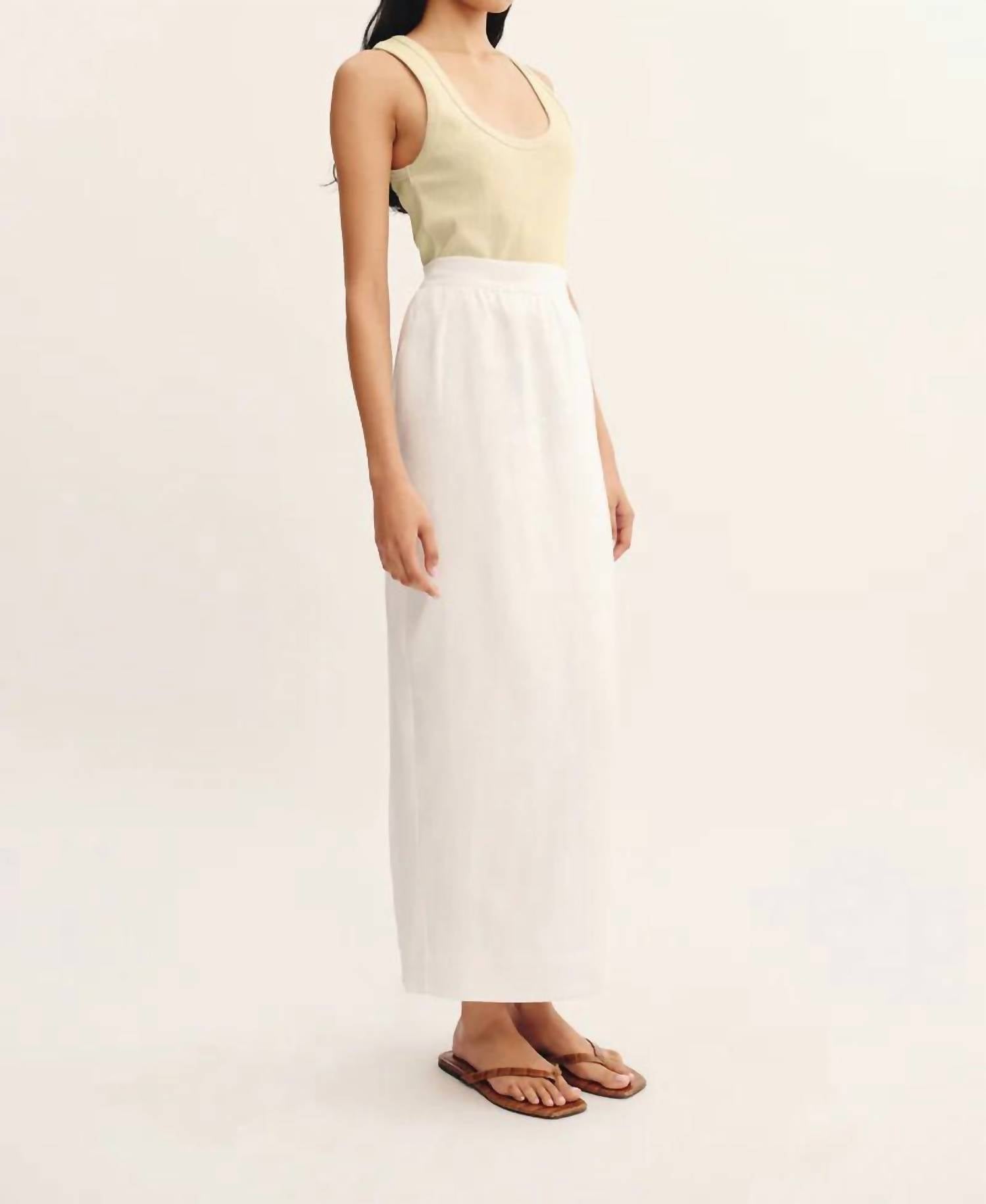 POSSE Women's Lewis Singlet Tank in beige - women's tank top - alternate view