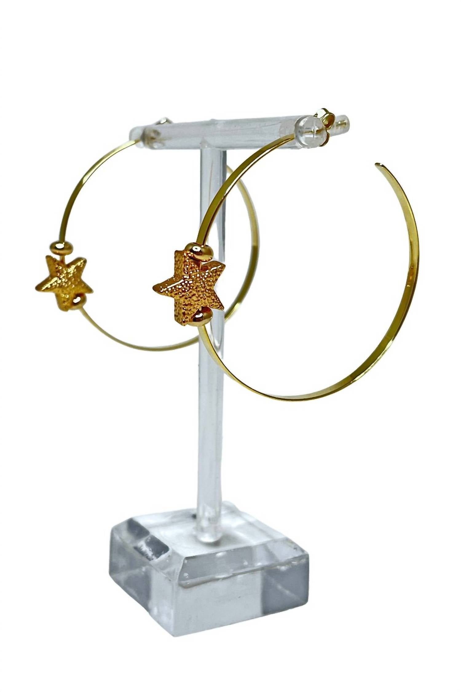 Lucky Star Jewels - Caroline Star Hoop Earrings