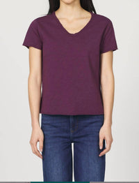 Dear John Denim - V-neck Raw Hem Tee