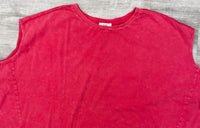 Easel - Women's Cap Sleeve Mineral Washed Knit Top