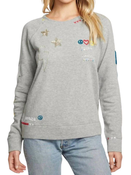 Chaser - Peace Fleece Long Sleeve Pullover Top