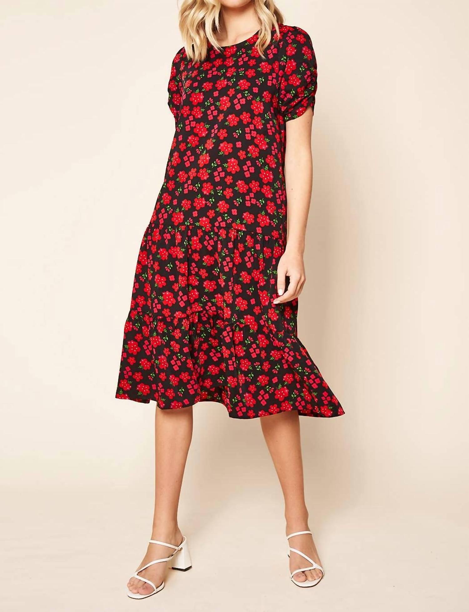 Sugarlips - Mandi Floral Tiered Midi Dress