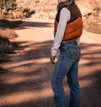 Blue B - Reversible Crop Puffer Vest