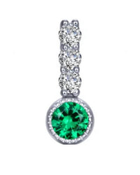 Lafonn Women's Birthstone Love Pendant in may emerald - women's item