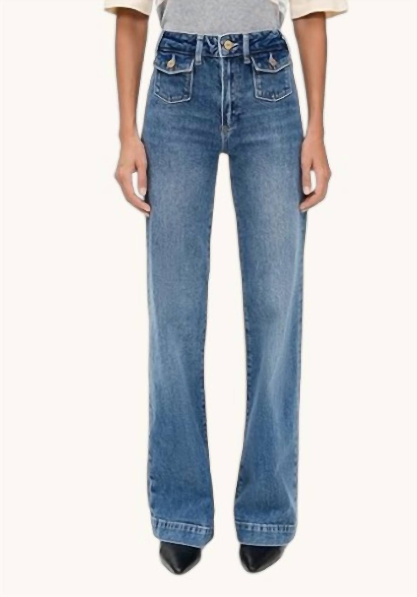 Paige - Leenah High Rise Wide Leg Denim Jeans