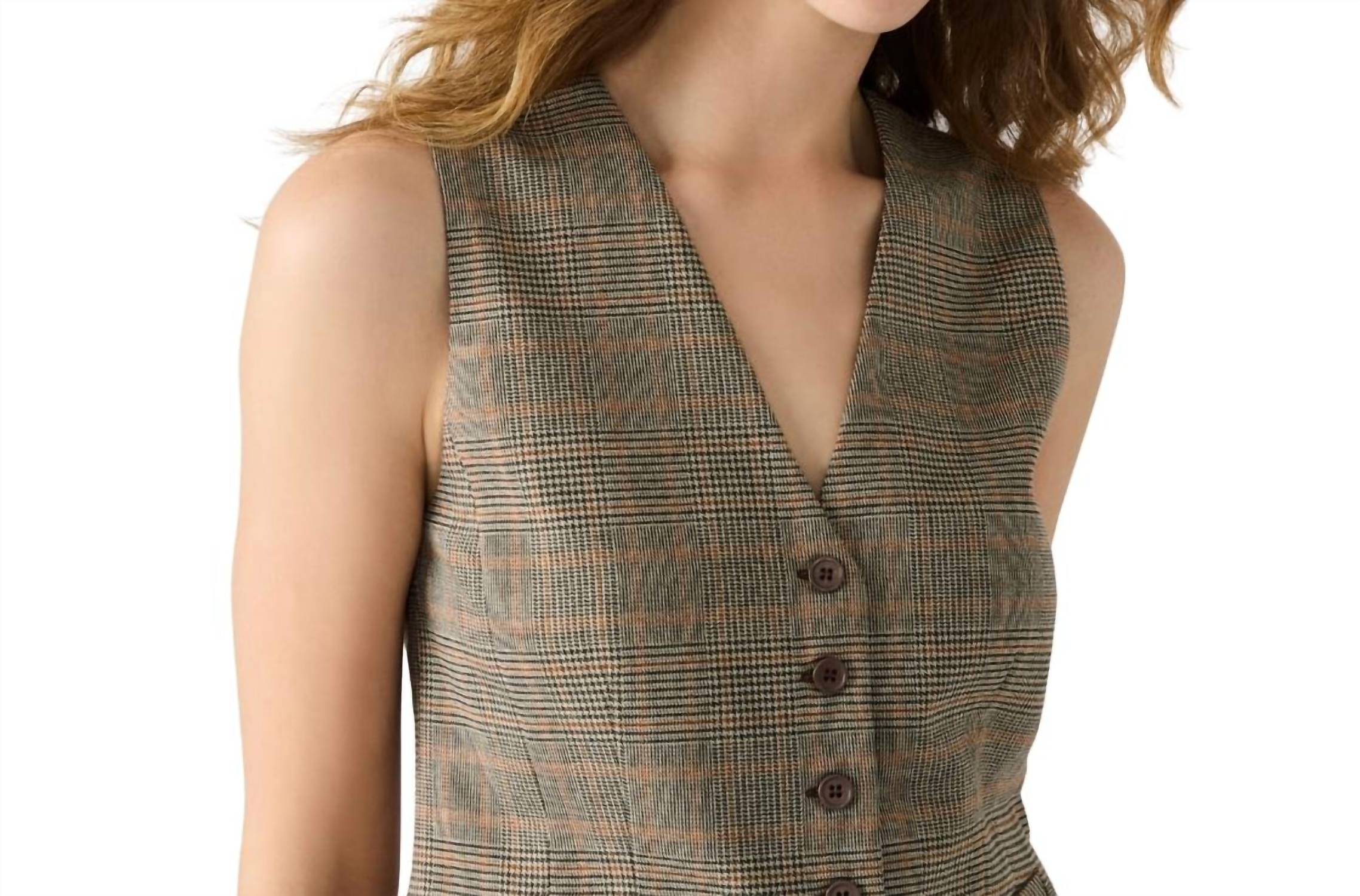 Steve Madden - Plaid Barrett V-neck Top