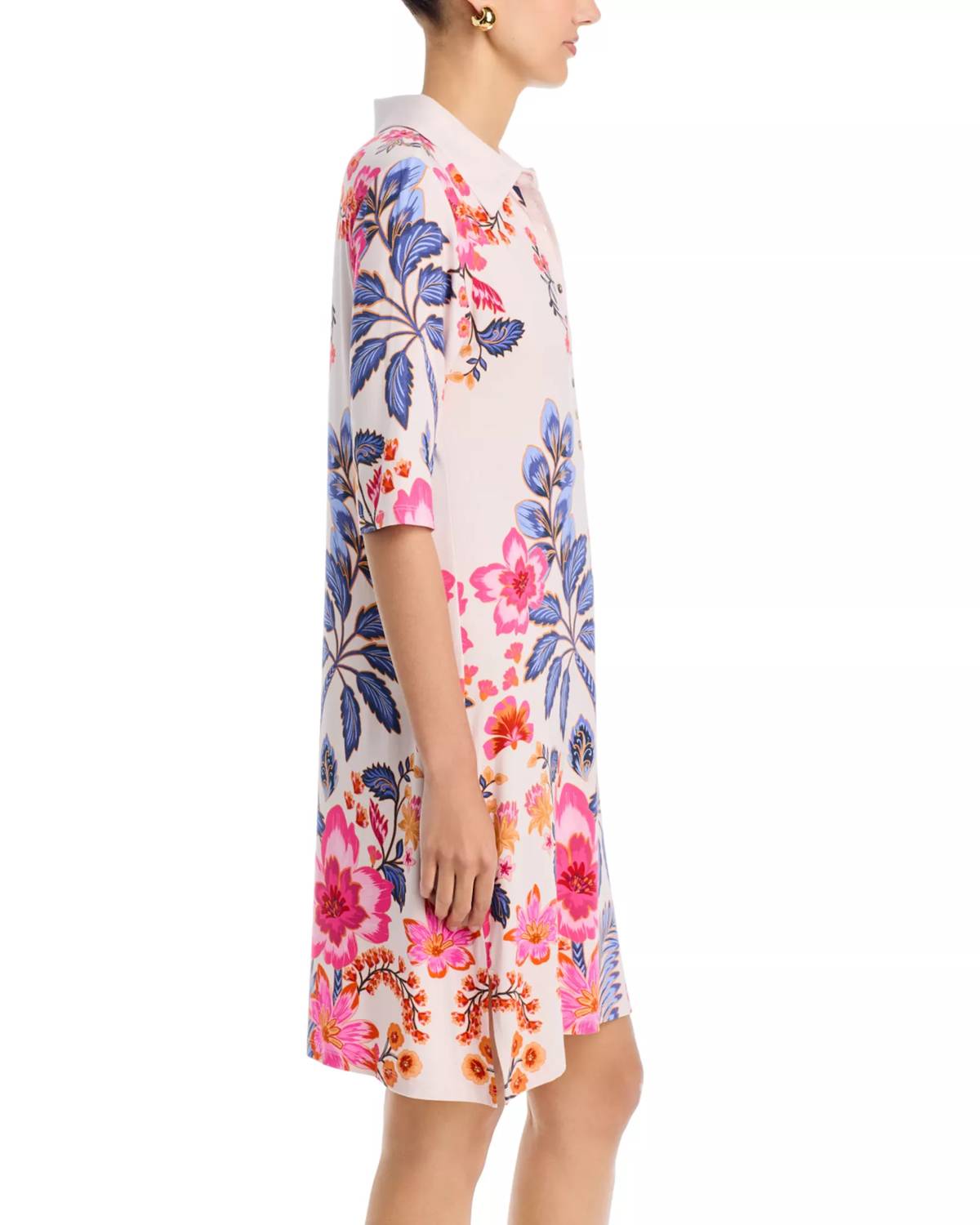 Johnny Was - Janie Favorite Elbow Sleeve Dolman Polo Shirt Dress
