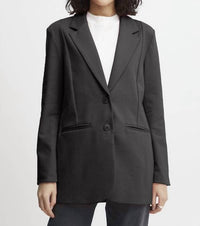 ICHI Kate Sus Oversize Blazer in black - women's jacket
