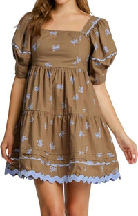Umgee - Ruffle Mini Dress With Bows