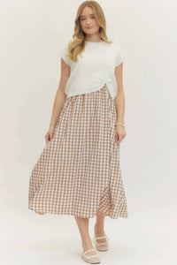 Entro - Gingham Midi Dress Set