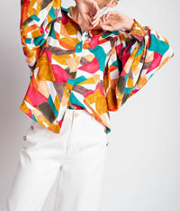 Ee:Some - Geometric Printed Blouse