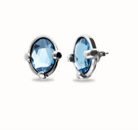 Unode50 - Women's Studs With Oval Faceted Crystals Earrings