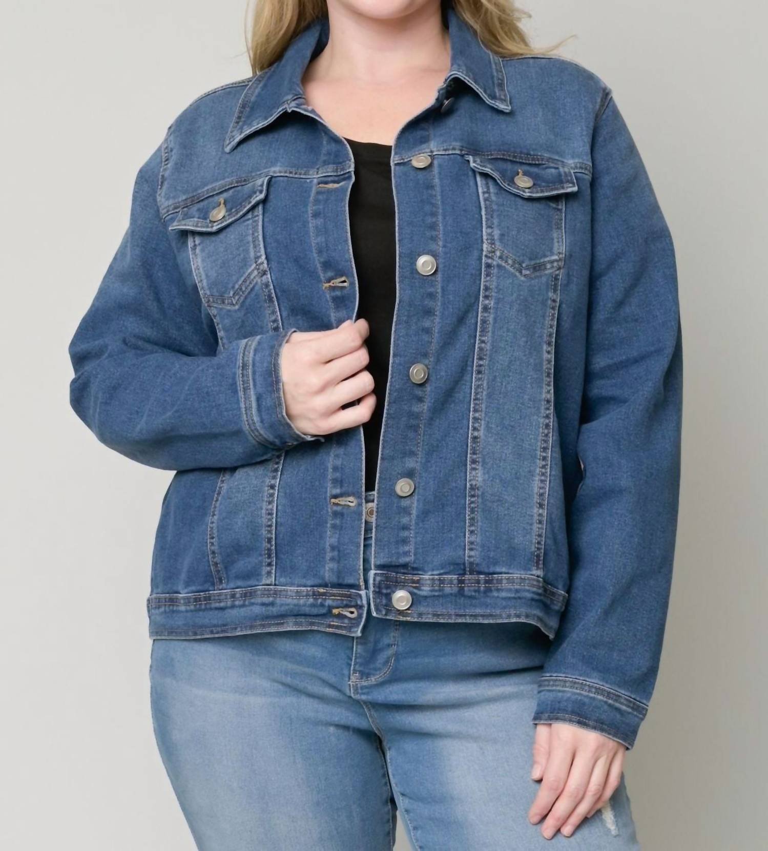 Pine Apparel - Trucker Denim Jacket - Plus