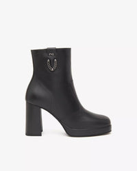 NeroGiardini Women's Chain Platform Ankle Boot Shoe in guanto nero - women's shoe - detail view