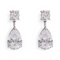Jagged Halo Jewelry - Women's Regal Crystal Drop Earrings