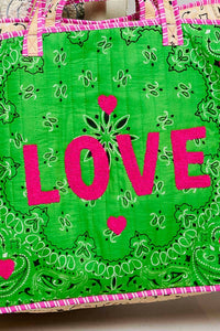 Pol - LOVE Bandana Quilted Tote Bag