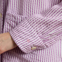 The Sleep Code Ticking Stripe Long Pj Set in berry - women's item - view 4