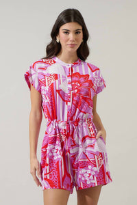 Sugarlips - Barba Tropical Petrie Button Up Romper