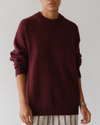 Donni. - Cotton Cashmere Crewneck Sweater Top