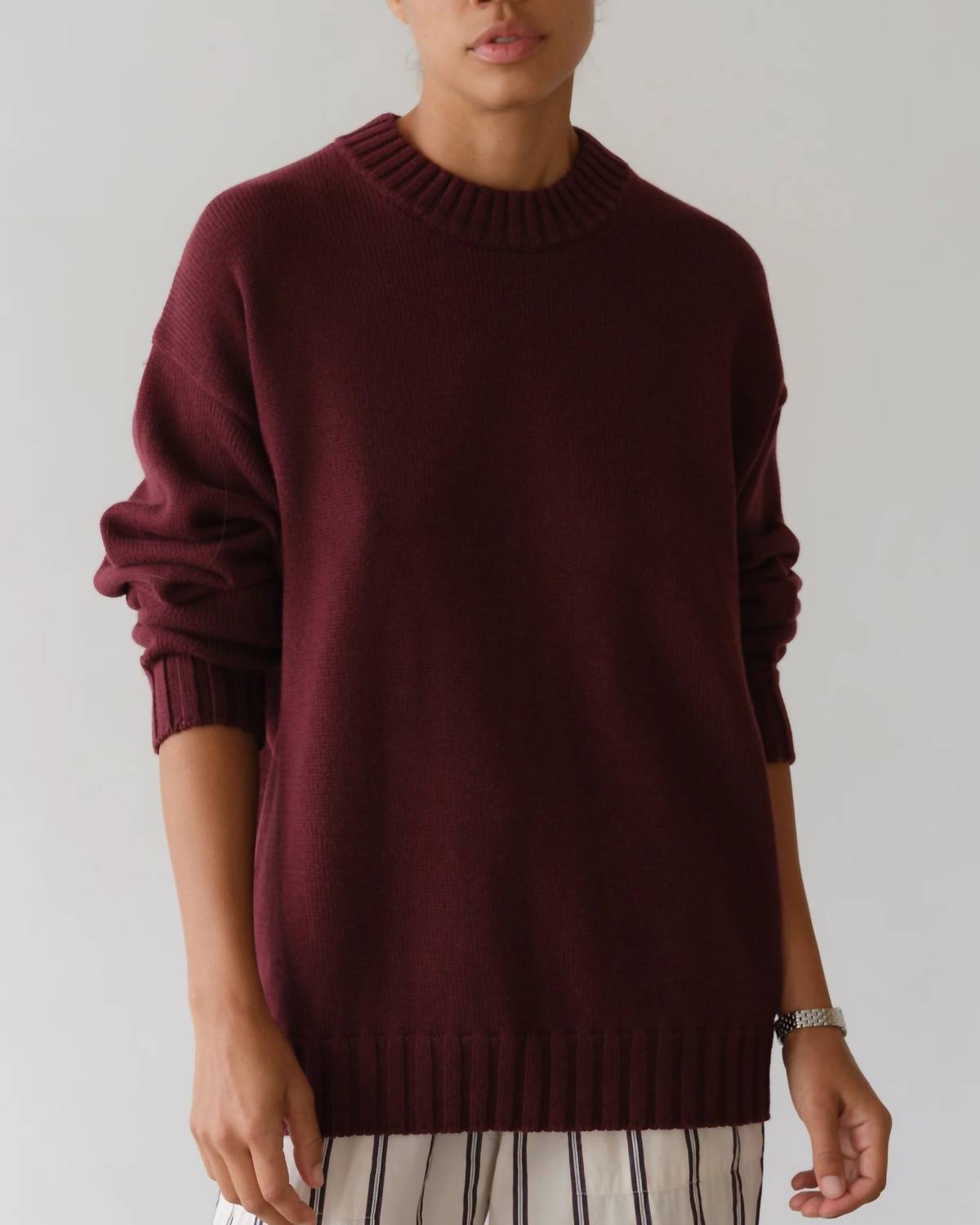 Donni. - Cotton Cashmere Crewneck Sweater Top