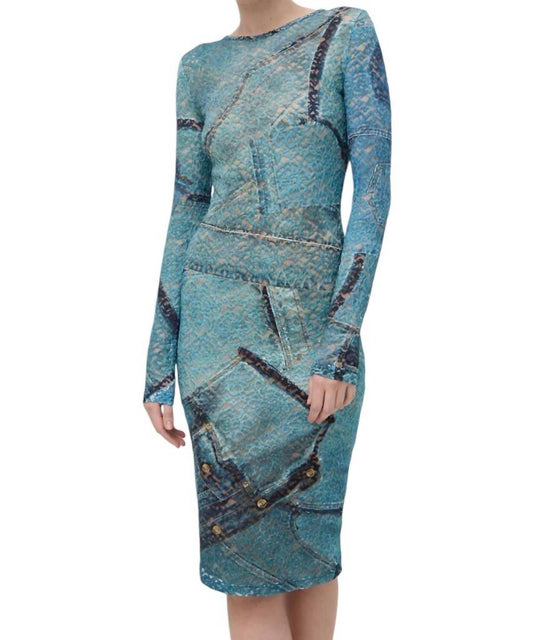 Versace - PATCHWORK MIDI DRESS