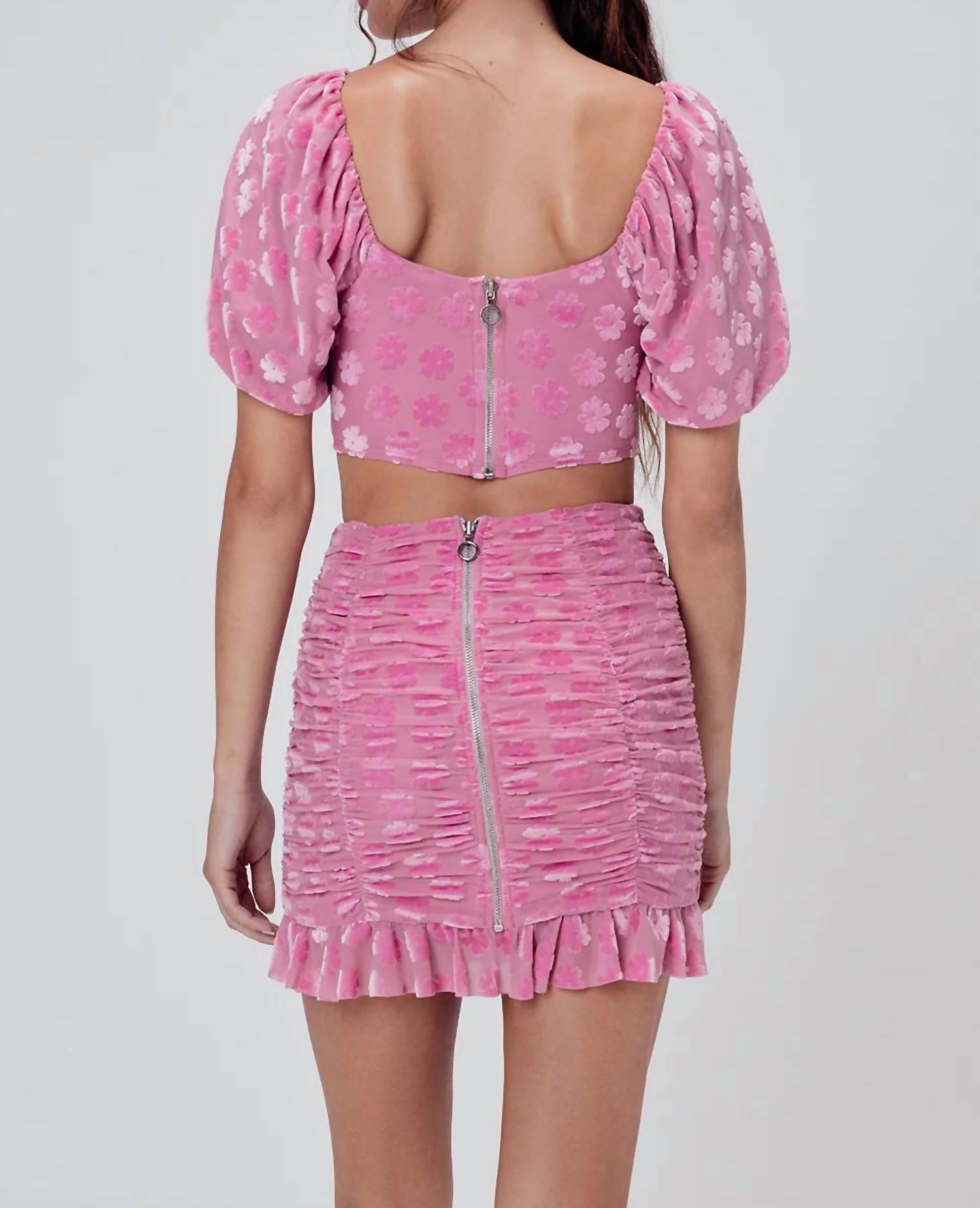 For Love & Lemons - Lusk Velvet Mini Skirt