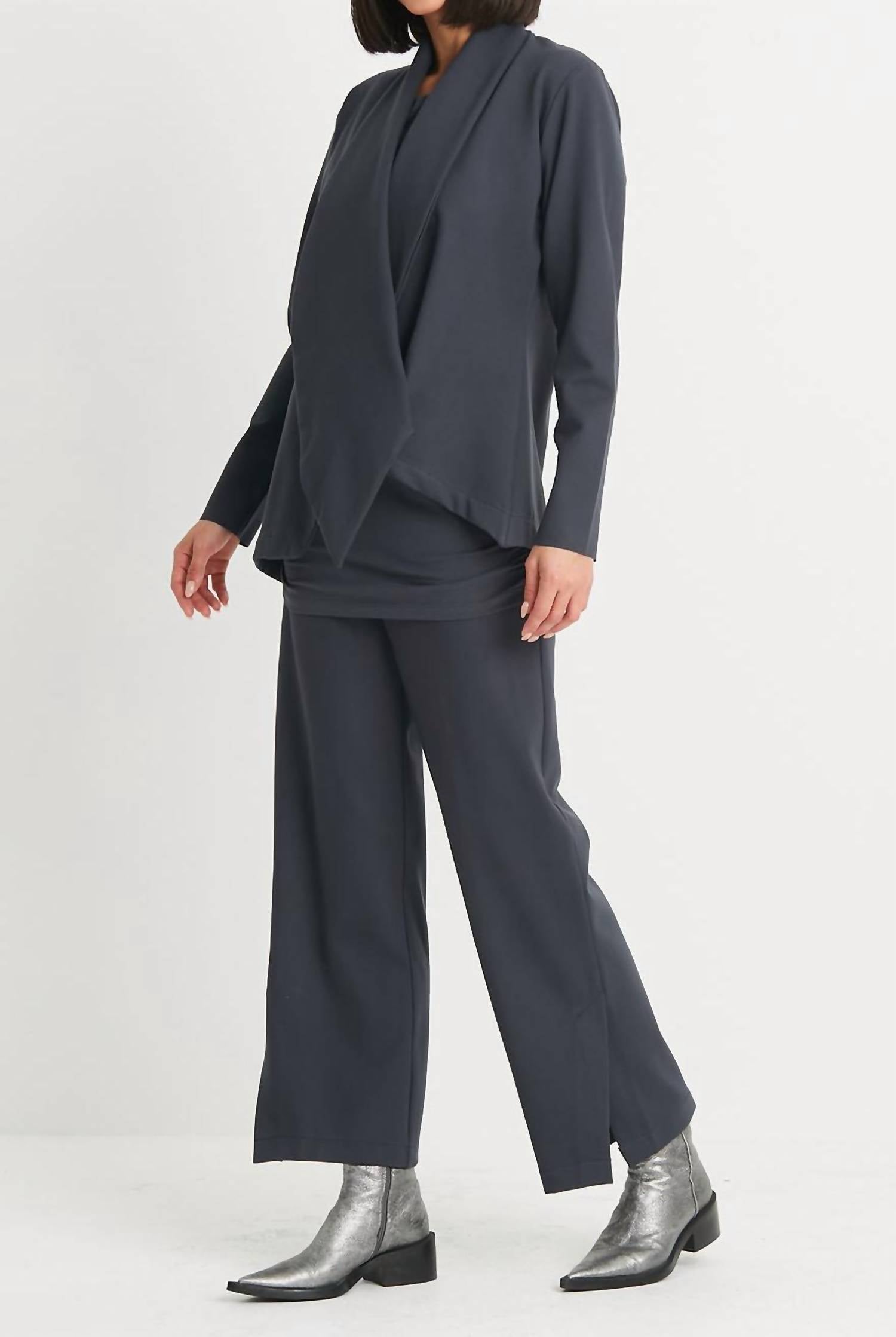 Planet By Lauren G. - PEACHSKIN SIDESLIT PANT