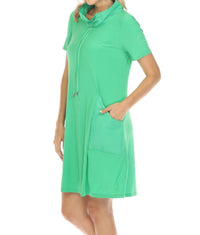 Joseph Ribkoff - Cowl Neck Short Sleeve T-shirt Dress