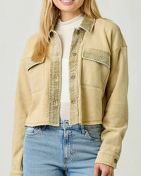 Mystree - Washed Terry Cropped Jacket