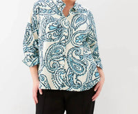 Karen Kane - Ruched Sleeve Button- Up Shirt - Plus