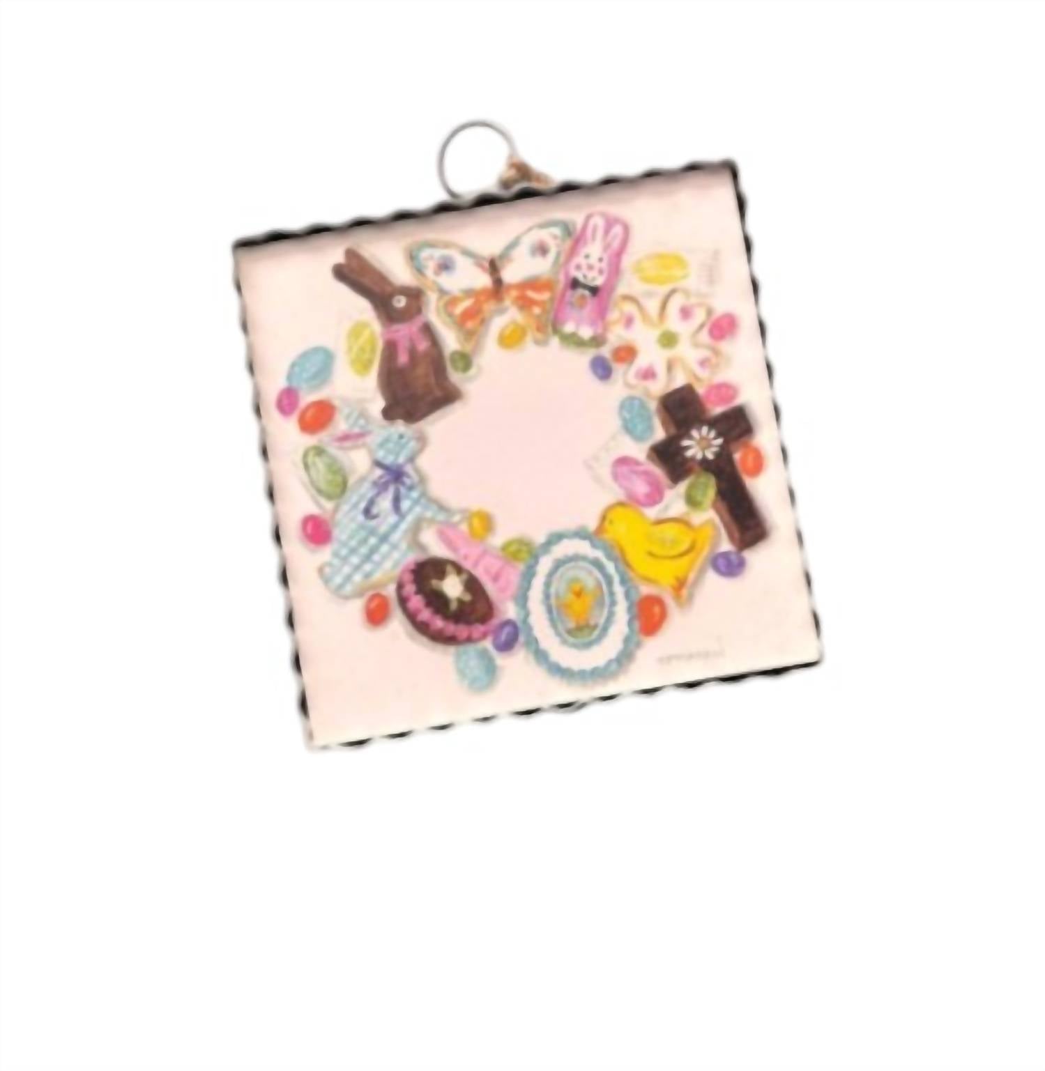 Round Top - Easter Wreath Charm