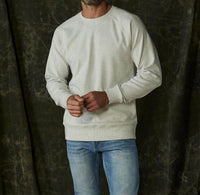 The Normal Brand Puremeso Everyday Crew Top in stone - men's long sleeve top