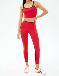 SPLITS59 Easton Rigor High Waist 7/8 Leggings in pirate red indigo - women's pants