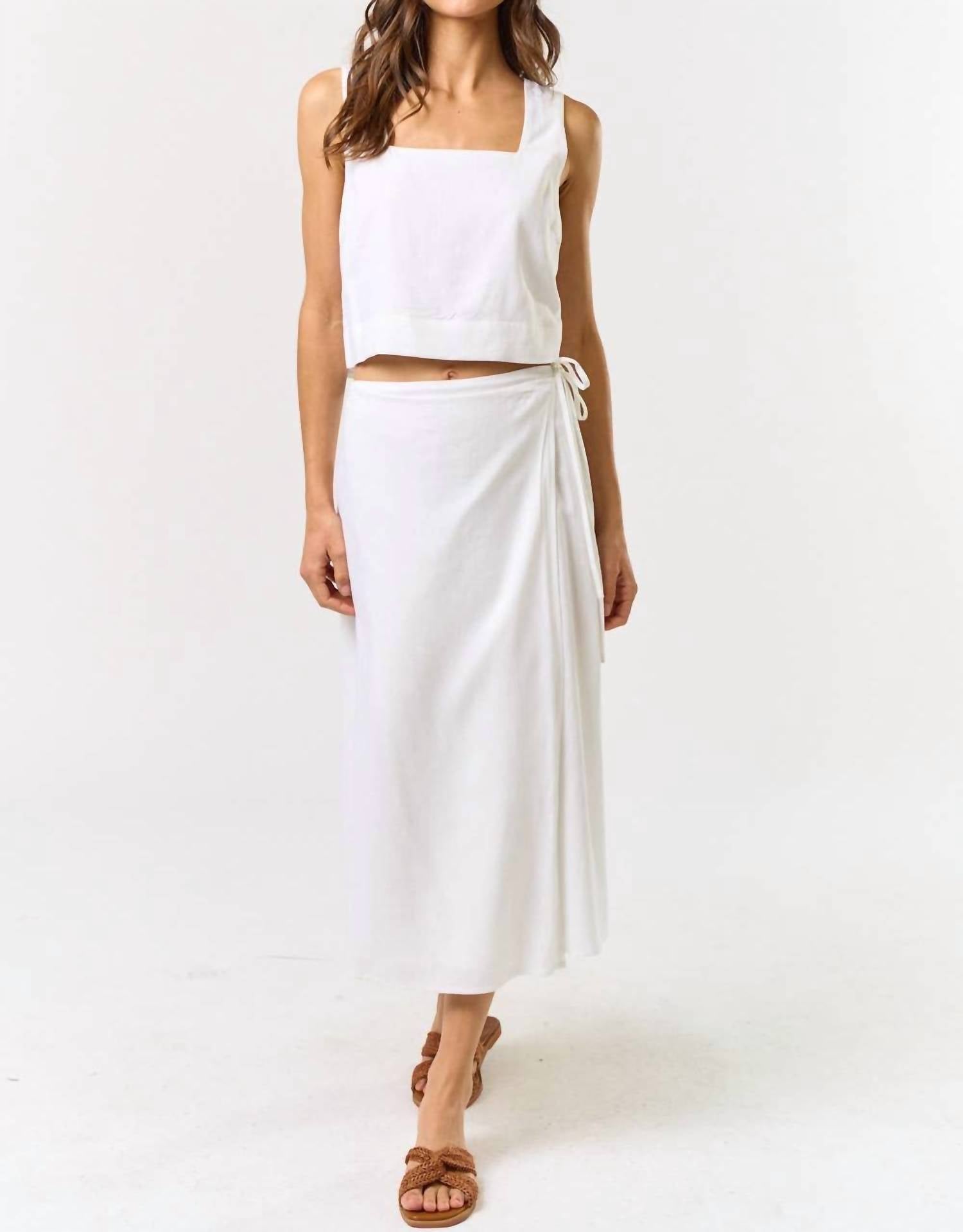 Lalavon - Midi Length Wrap Skirt