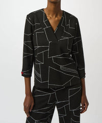 Joseph Ribkoff - Abstract Print Boxy Top