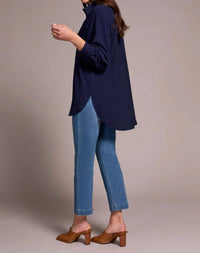 Tribal - Stretch Woven Flowy Raglan Sleeve Shirt