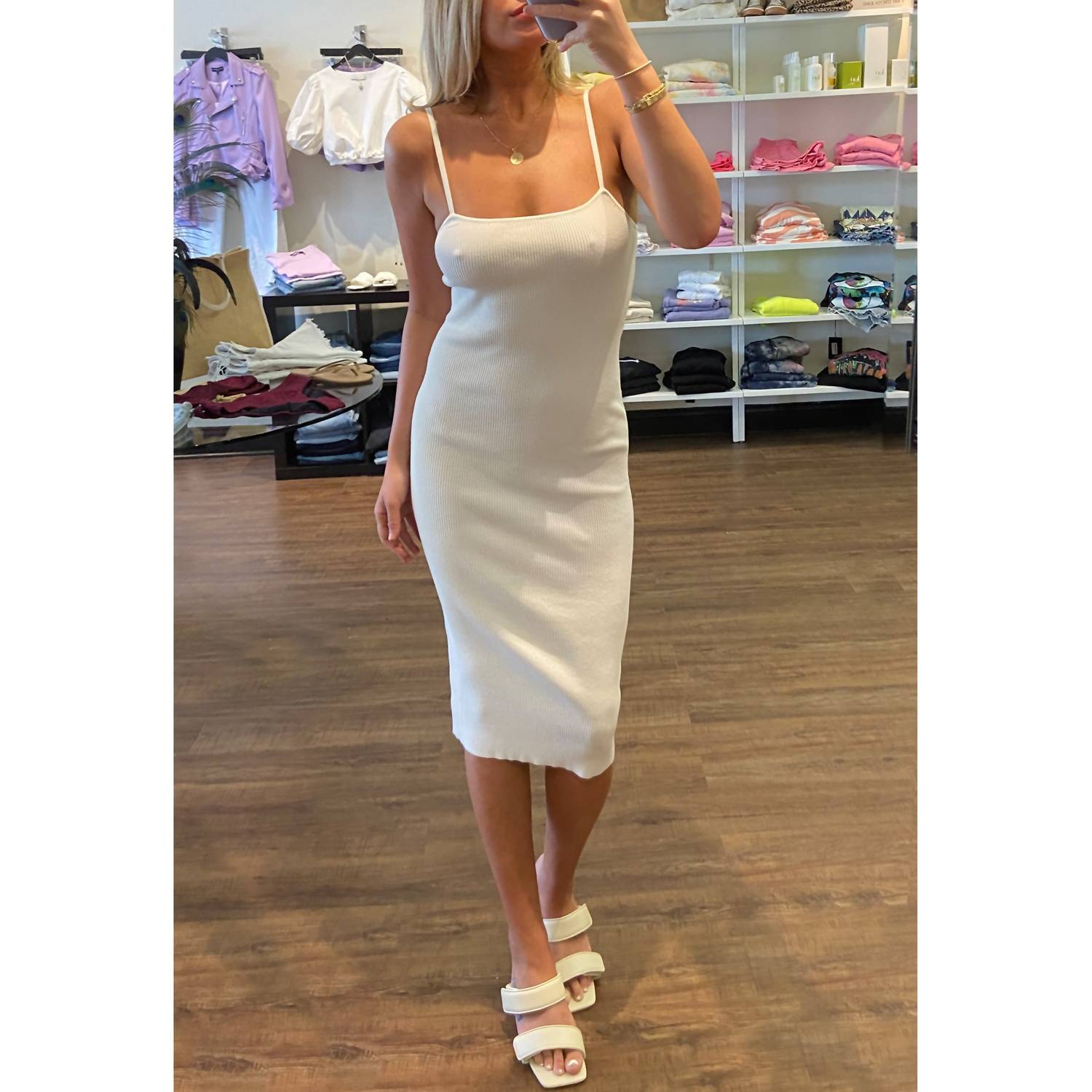 RIBBED MIDI DRESS