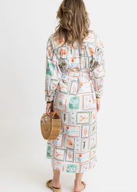 Karlie - Karlie Capri Travel Print Shirt Dress
