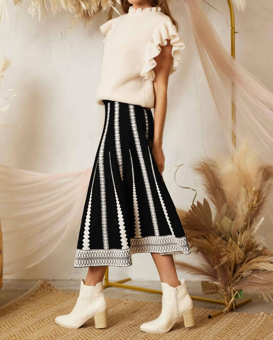 Endless Blu. - Understated Elegance Knit Midi Skirt