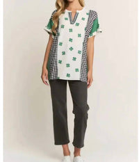 7Th Ray - Lucky Charm Luxe Patchwork Top