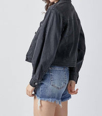 Risen - Balloon Sleeve Denim Jacket