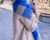 Rails Women's Oslo Scarf in cobalt camel - women's scarf - detail view