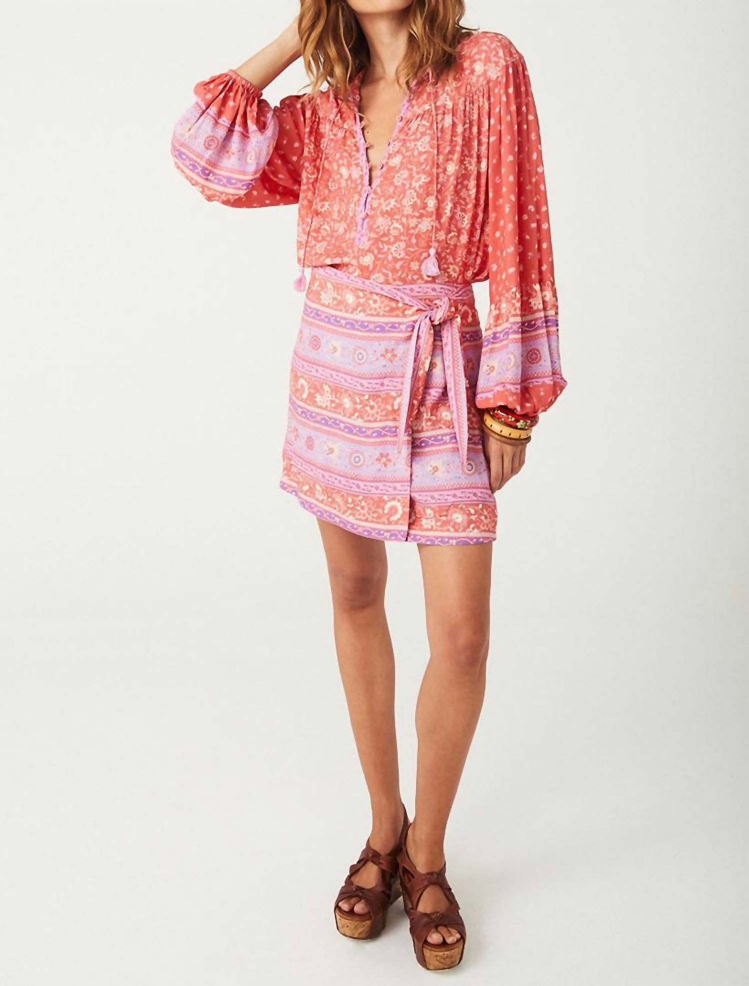 Spell - Sunshine Bandit Wrap Mini Skirt