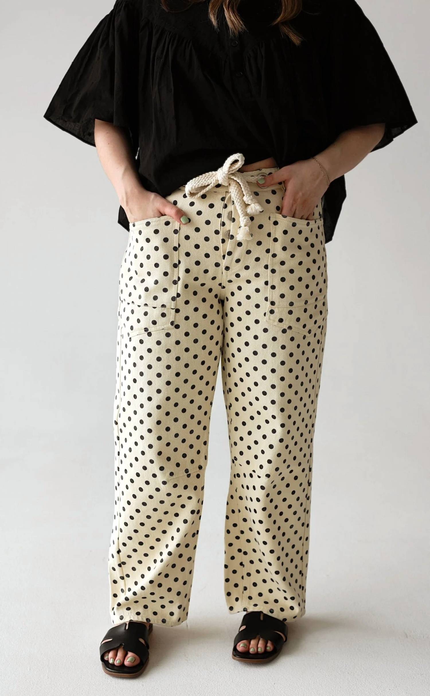 Lovlov - Soft Statement Polka Dot Barrel Pants