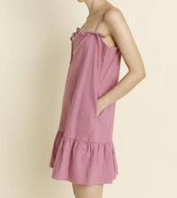 Aureum - Bow Trim Mini Dress