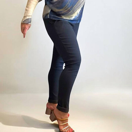 Made In Italy - Solid Color Italian Magic Pants